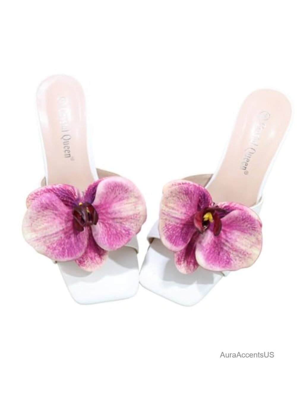 Artificial Butterfly Orchid Shoe Clips Removable Flower Shoe Buckle Wedding
